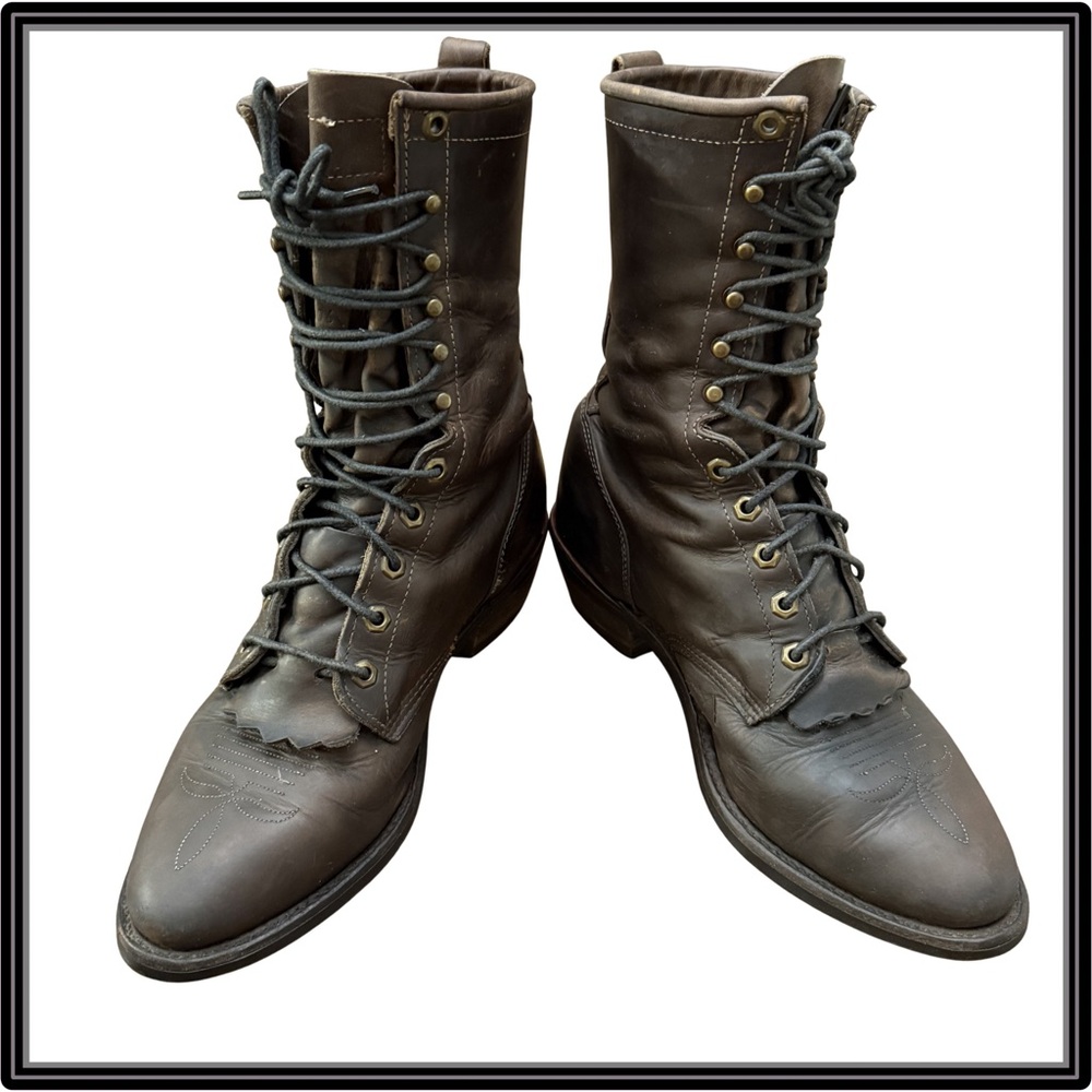 Mens Chippewa 29406 USA Leather Boot 8.5D Packer Bay Vintage Horse Logger Vibram - Picture 7 of 16